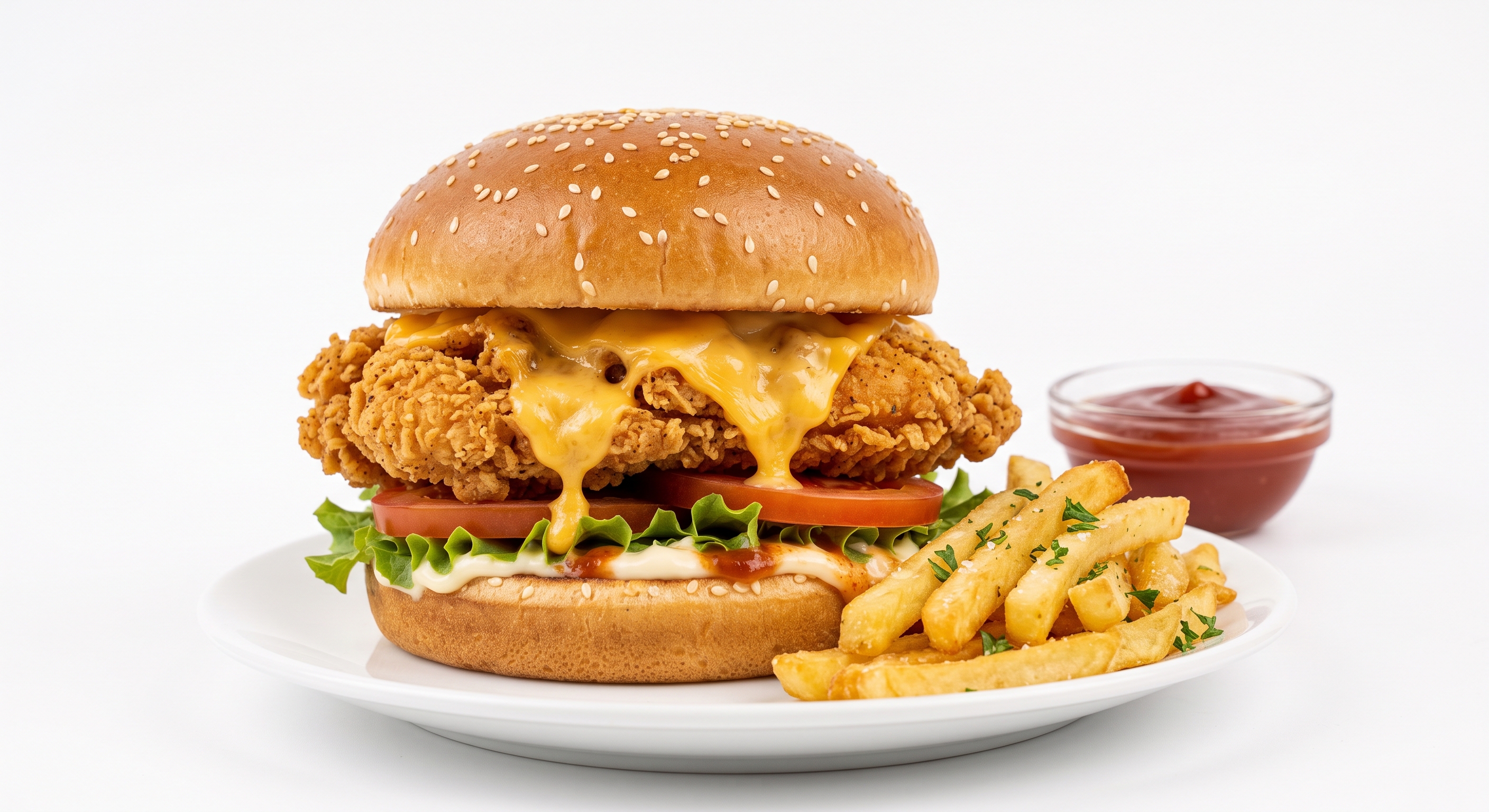 Zinger with fries